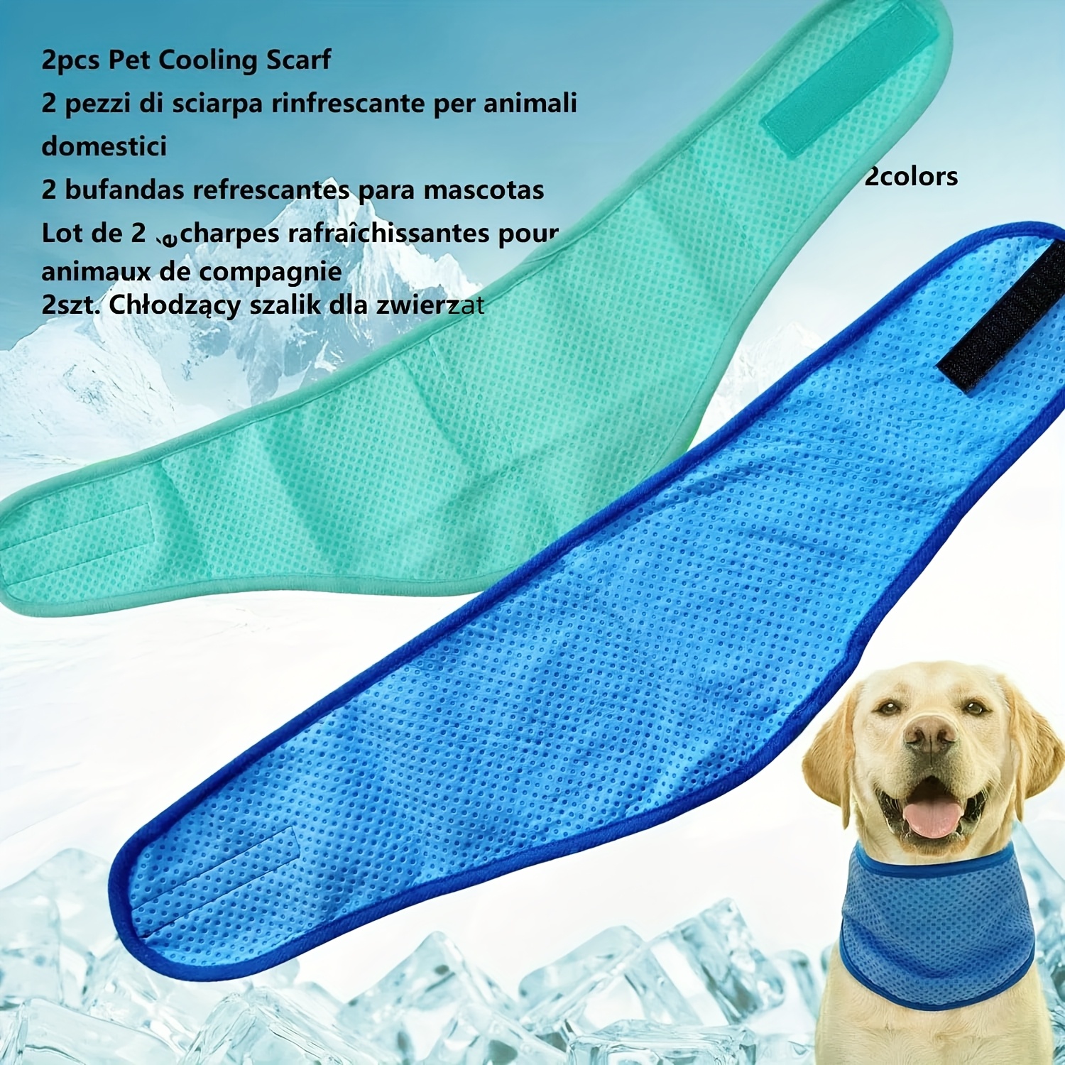 pack two colors summer pet cooling ice towel pet cooling Temu