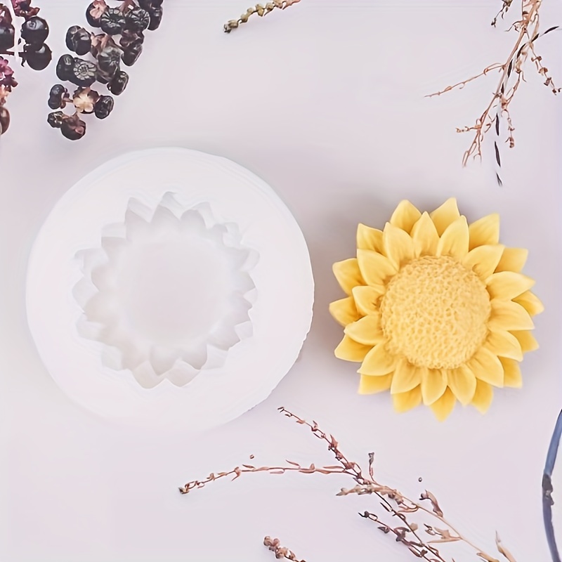 

Sunflower Silicone Mold For Handmade Soap, Decorative Gypsum & Fondant Crafts - Food-grade Material