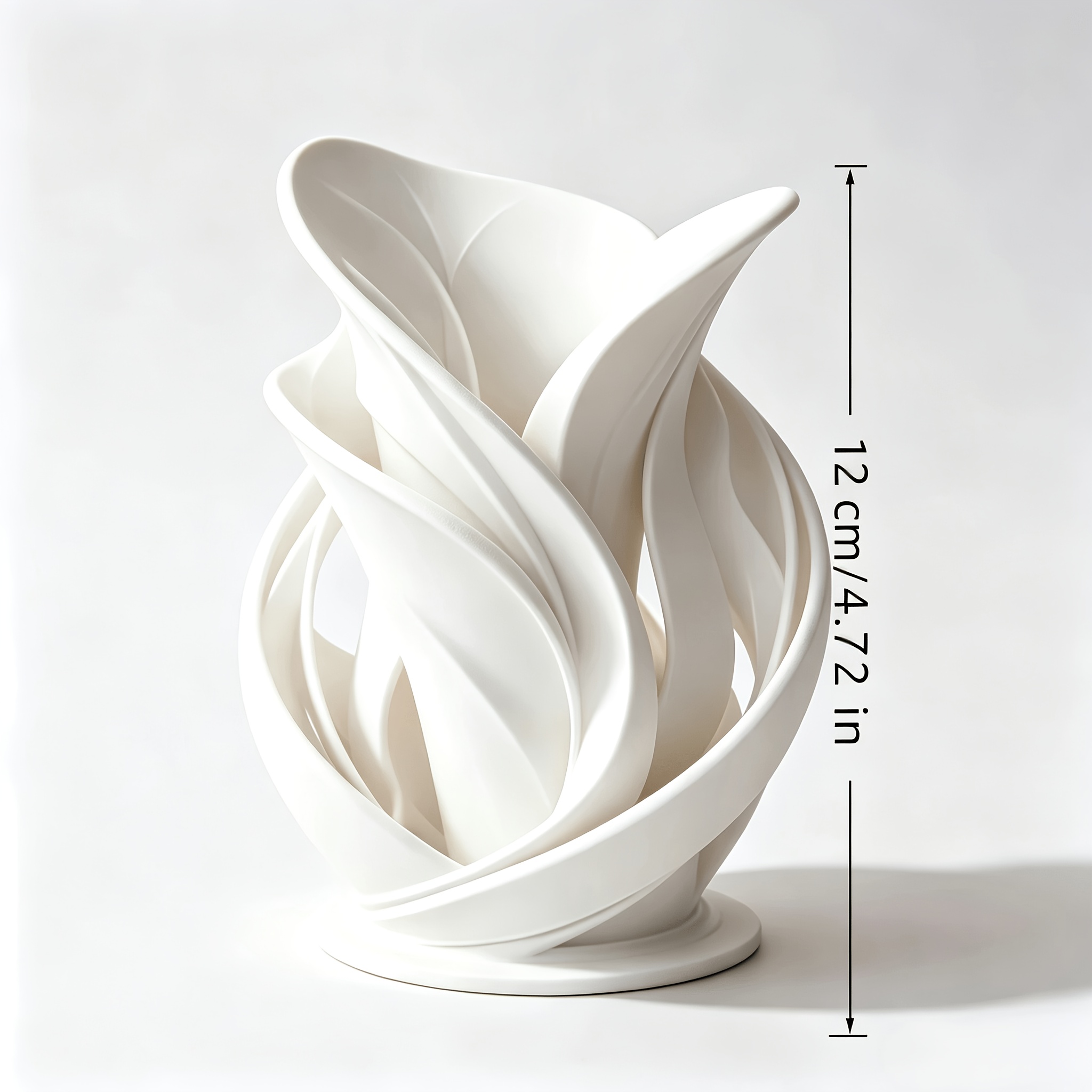 TEMU Vase décoratif 1 pièce torsadé et , récipient à fleurs moderne pour bouquets floraux séchés, ornement de centre de table sculpture abstraite,