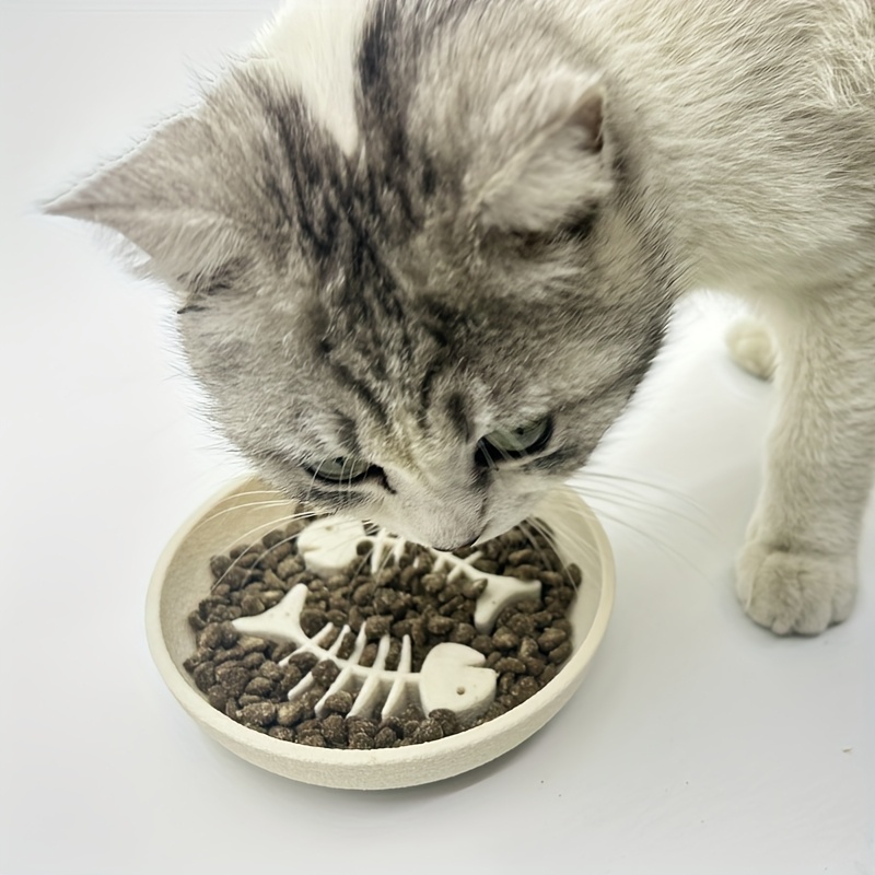 pet supplies cat supplies cat feeding watering bowls cat slow feeder bowl anti choking chew     shaped design for dry wet food suitable for indoor   clean   care essential non slip pet bowl Product details 5