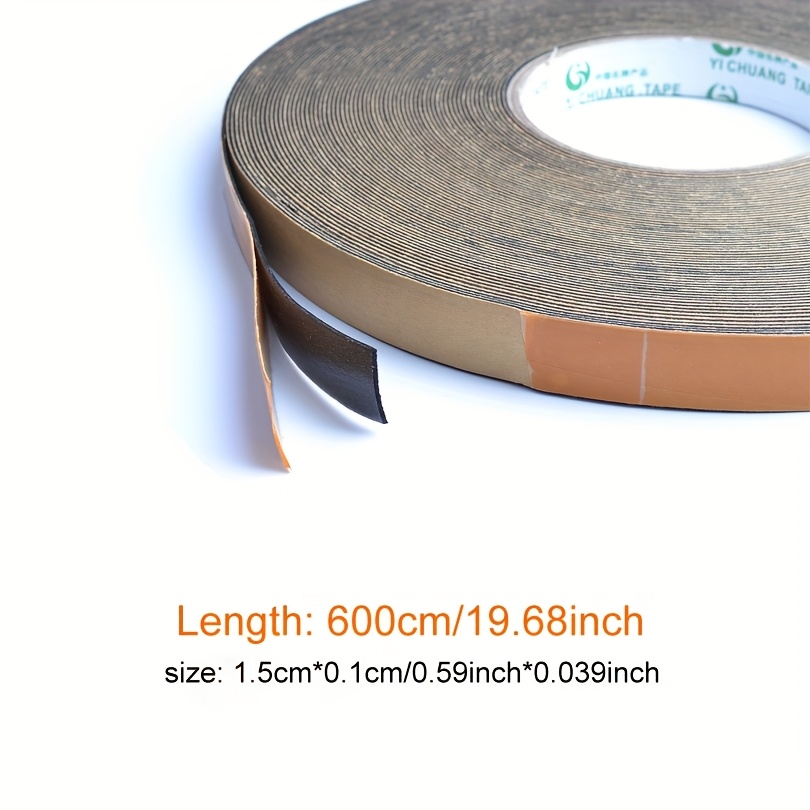 TEMU Striscia in schiuma EVA monofacciale da 600cm/19.68 pollici, striscia adesiva antivento in gomma autoadesiva, striscia di incollaggio antiurto e
