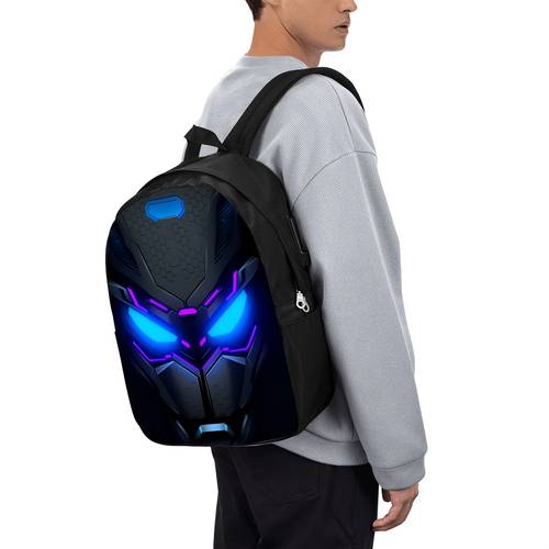 1pc christmas gifts 17 inch lightweight black backpack adjustable shoulder strap unisex school bag casual travel and commuter bag zipper closure sports gear bag lightweight backpacks travel backpacks