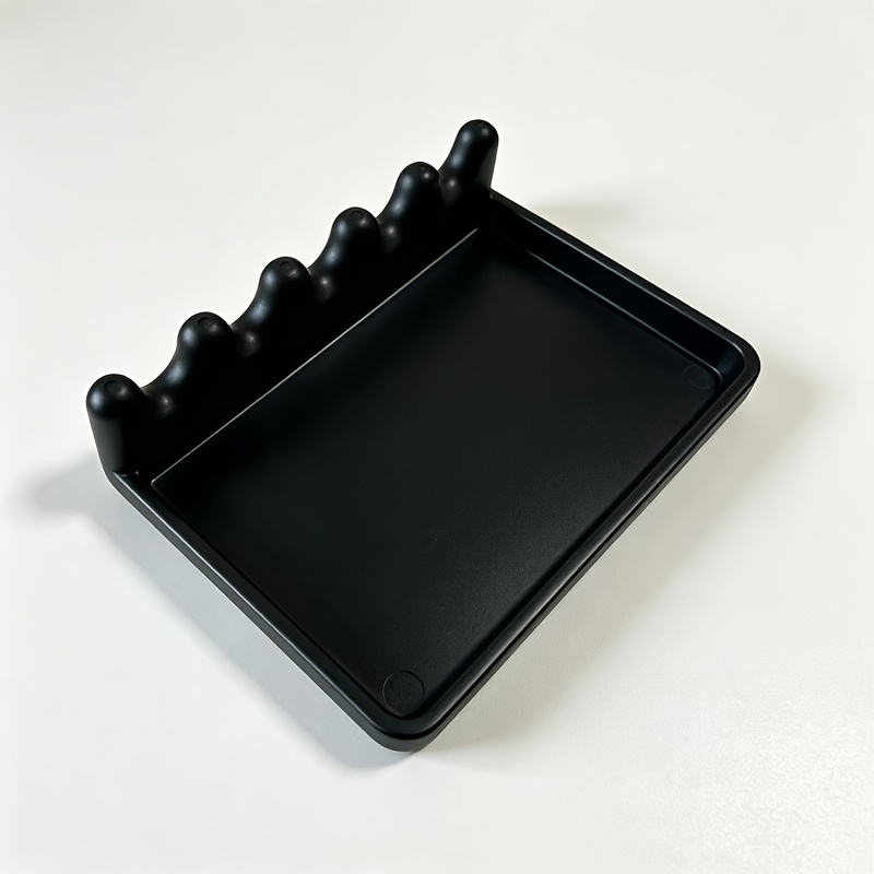 TEMU Portable Brush Holder With Drip Tray, Featuring Tray Design For To Prevent Staining The Desktop. Convenient To Carry And Space-saving. Suitable