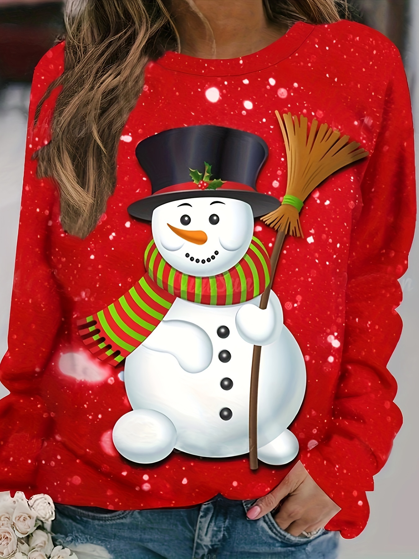 Size Christmas Sweatshirt Womens Temu