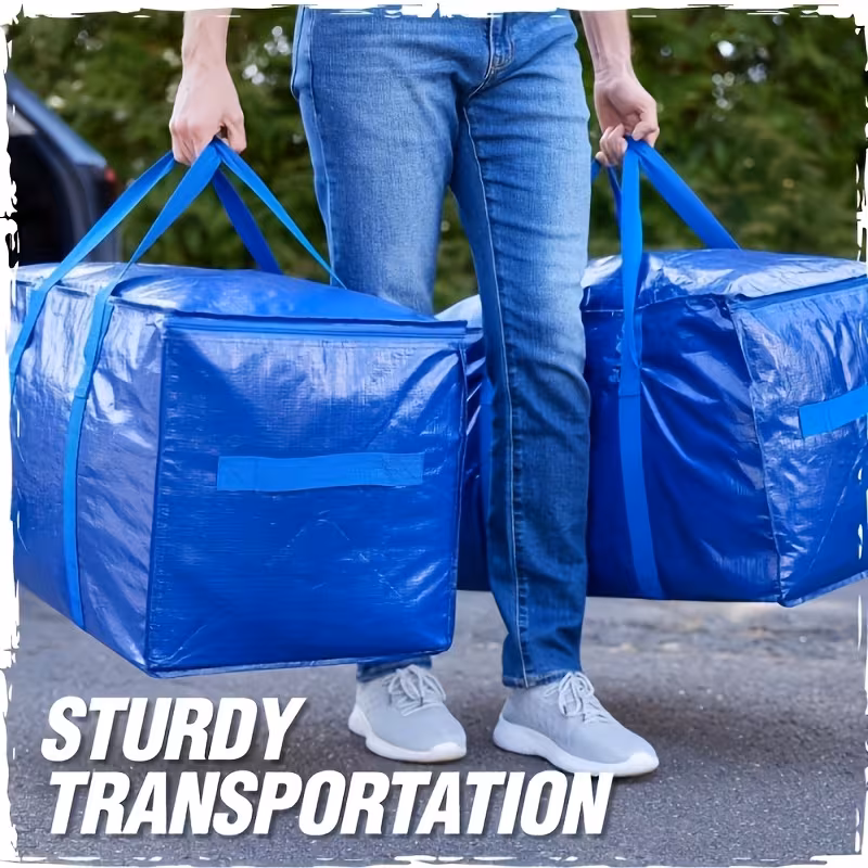 8-Pack Extra Large Heavy Duty Moving & Storage Bags with Lids