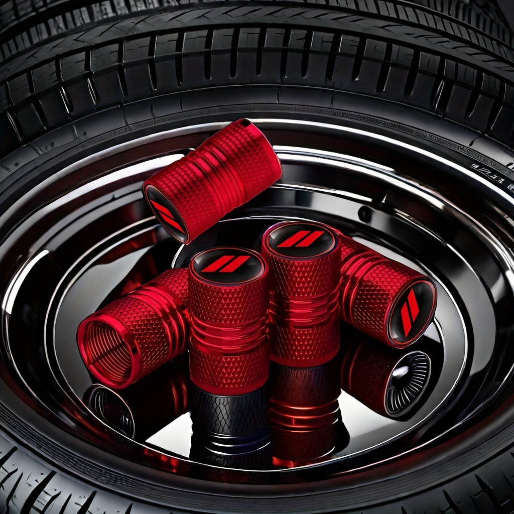 Image of 5pcs Aluminum Car Wheel Valve Stem Caps Tire Cap,chrome Plated Cover For Cars, Motorcycles, Trucks, Bikes