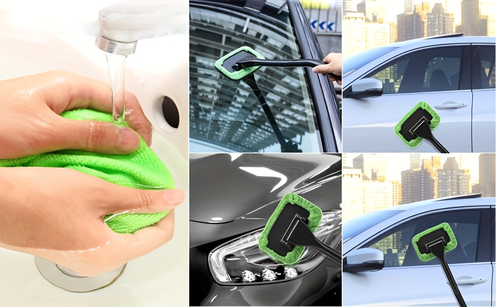 1  purpose cleaning brush set   cleaner reusable interior microfiber pad vehicle washing brush no electricity needed medium firmness with plastic material for glass window cleaning details 2