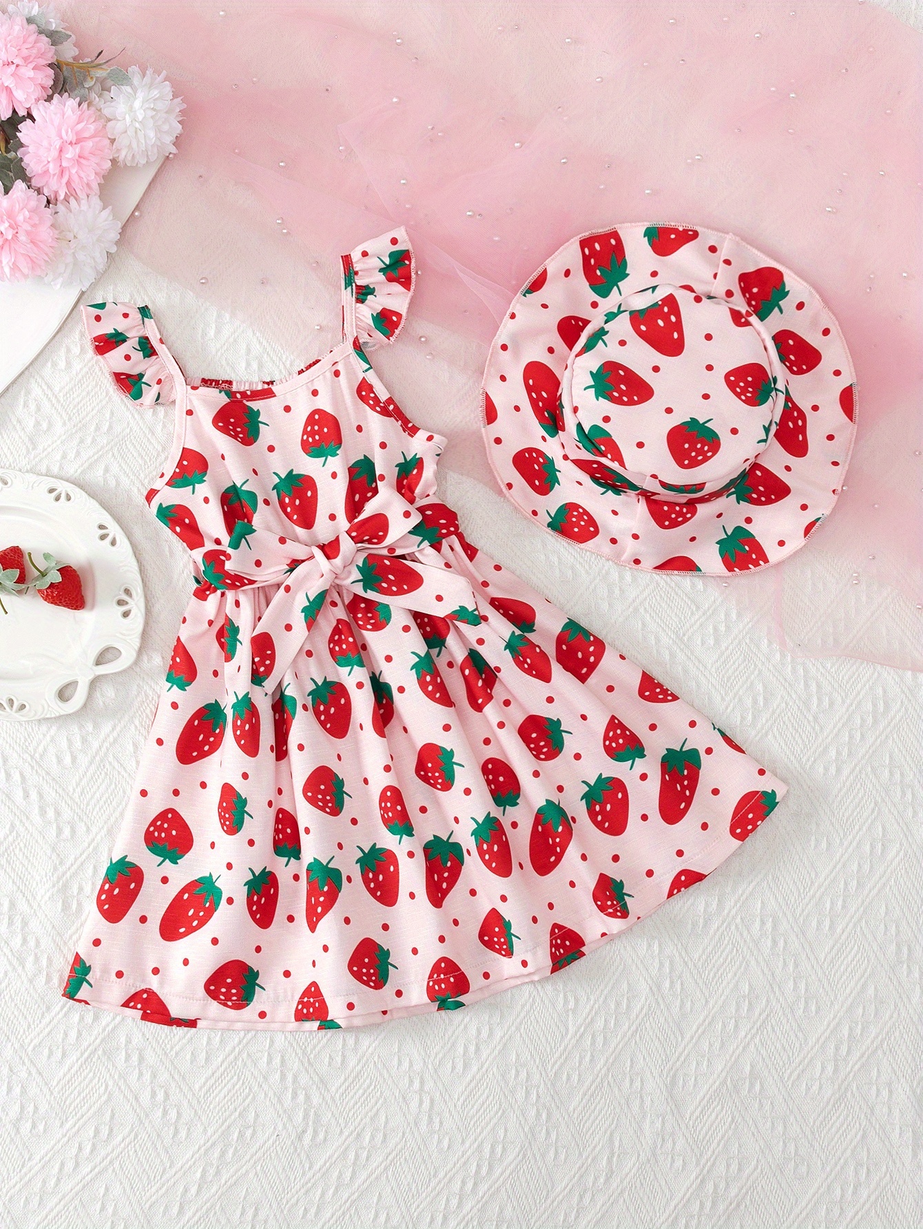 strawberry strap lace camisole dress - Temu Canada