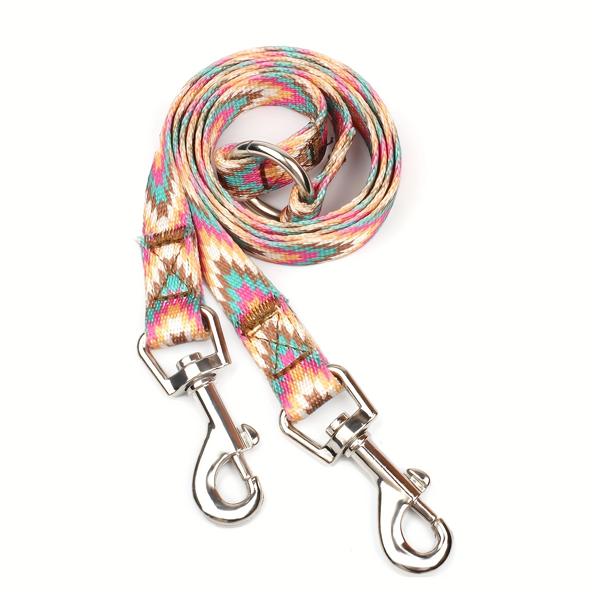 Waopet1 Colorful Purple And Black , A Drag-and-two Connector Leash That Allows You To Walk