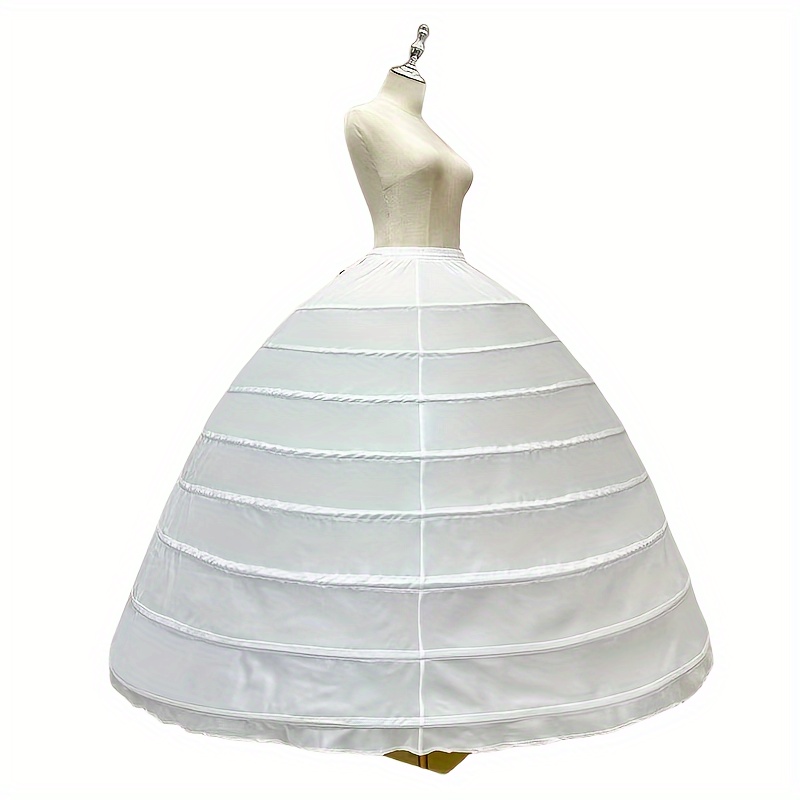 

Bridal Crinoline Petticoat, 8-hoop Mega Full Wedding Dress Underskirt, Fashionable Fishbone Support, Extra Large Voluminous Lining For Gown Performance, Grand Ballgown Enhancer