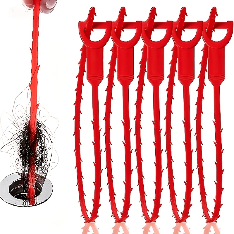 TEMU 4pcs Pipe Unclogging Tool Set, Household Sink Hair Catcher, Flexible Drain