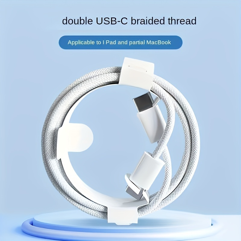 Cable USB tipo C (paquete de 2 unidades de 3 pies), cable de carga USB C  trenzado de nailon trenzado de carga rápida, compatible con iPhone 15/15  Pro