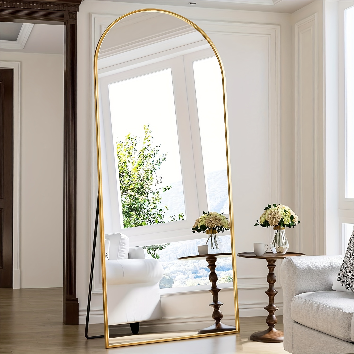 

71x30/71x26 Full Length Mirror, Arched , Oversized Standing Mirror, Hanging Or Leaning Against Wall Mounted Mirror, Large Full Body Mirror With Aluminum Frame For Bedroom