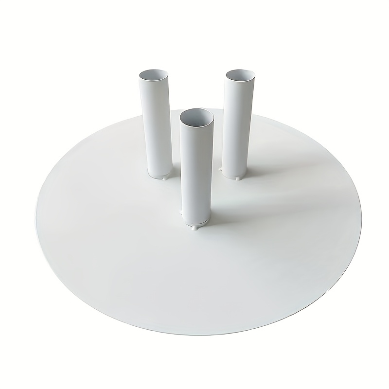 TEMU 1 Modern Iron Decorative Flower Stand, Multi-functional Base For Large Artificial Flowers With Sturdy Three-hole Design, Weddings, Events, And
