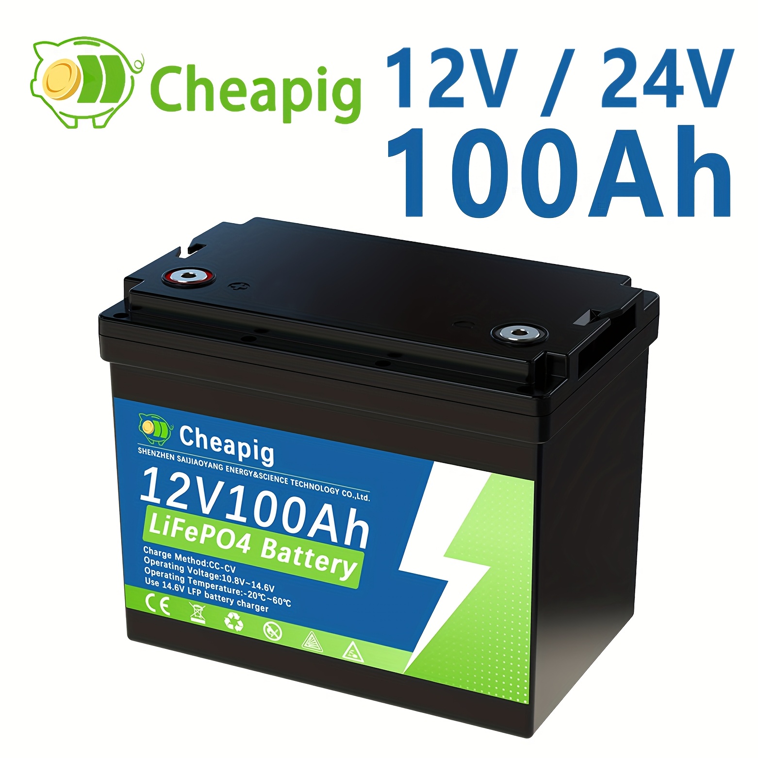 12v 24v 100ah lifepo4 battery with 100a bms   lithium iron phosphate battery for marine boat rv off grid 4000 cycle life lightweight safe prismatic cell     sleek battery design rechargeable   rechargeable batteries
