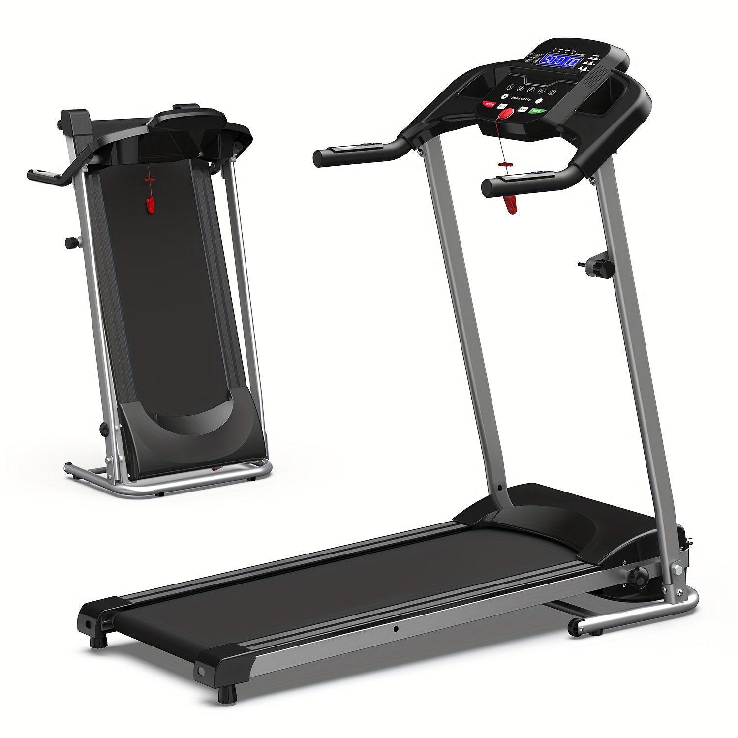 1pc Fitness Treadmills With Folding Handle .5 Portable Electric Running Machine Suitable For Walking Jogging