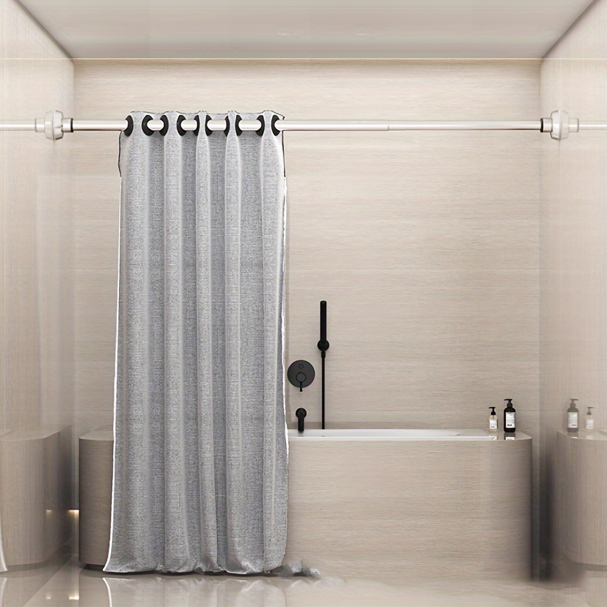 Barra de ducha resistente, barra de cortina de ducha industrial montada en  la pared para baño, armario, divisor de habitación, patio al aire libre