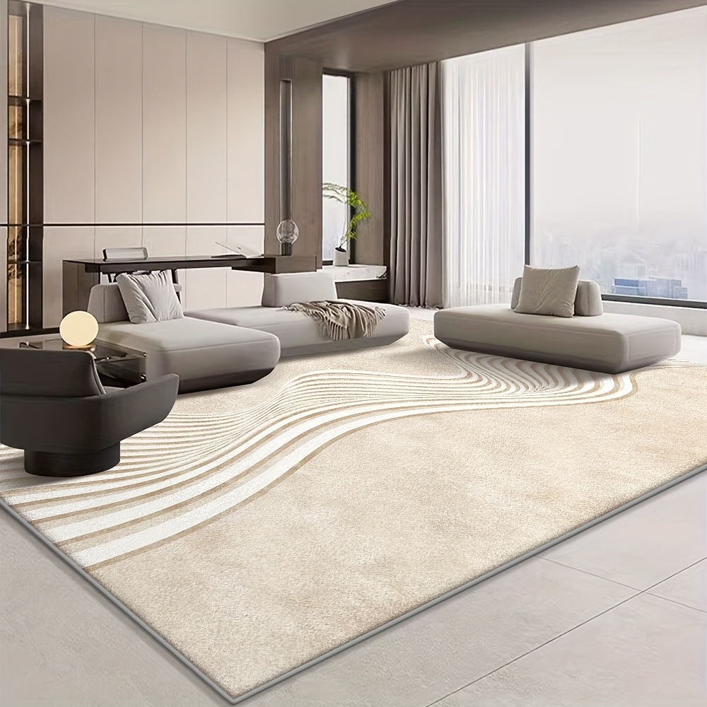 [ Goods] Velvet 850 G/M² High-End Design Nordic Light Luxury Geometric Pattern Fashion Mat Charming Flower Fluffy Thick Low Pile Point Plastic Washable Bottom Soft Large Area Mat Suitable for Bedroom And Living Room Indoor And Outdoor Decorative Flo
