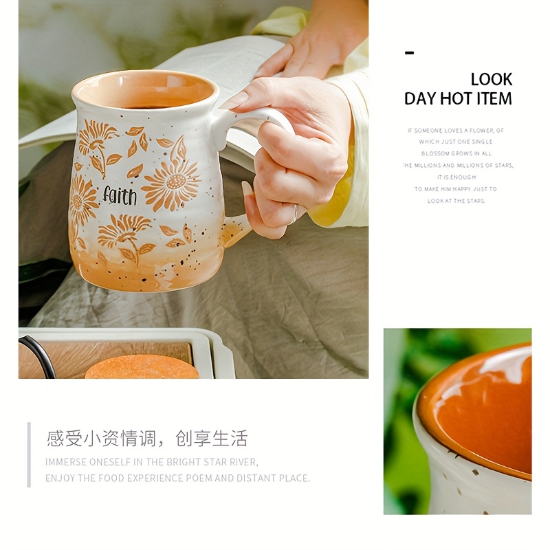 fresh ceramic mug coffee cup water cup high - Temu Australia
