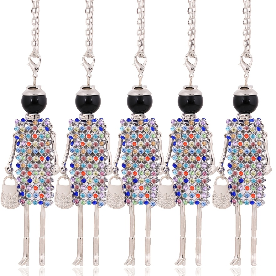 Women's 5pcs Handmade Rhinestone Statement Necklace Set