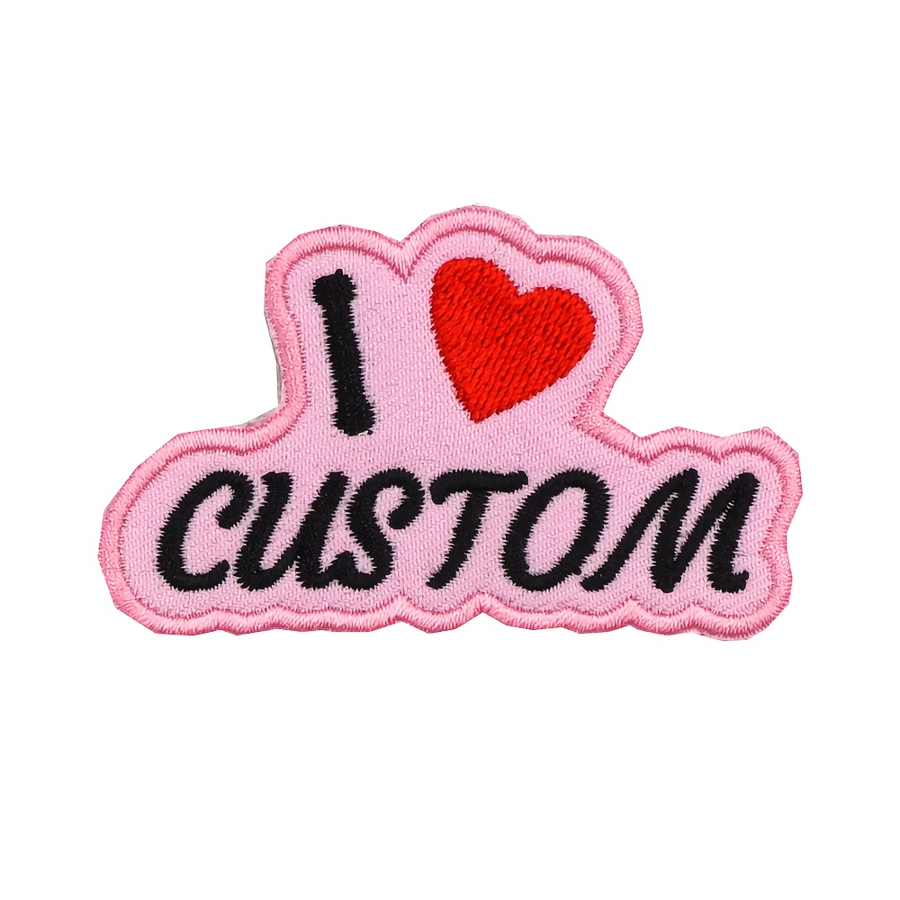TEMU Customize A Heart-patterned Name Embroidery Patch That Hand-sewn Or Ironed On, Suitable For Backpacks, Clothing, Hats, And Decorative Patches