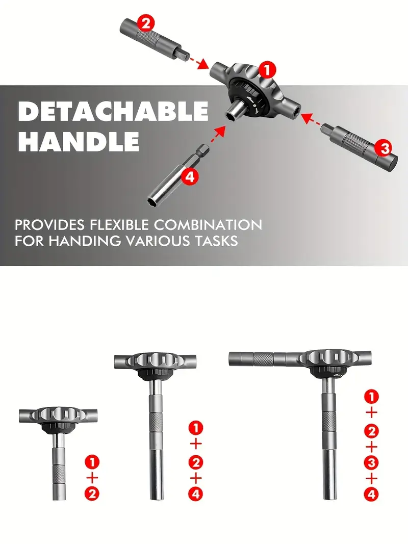 64in 1 gearless ratchet screwdriver bit set flat handle for narrow space magnetic assembly 1 4 inch bit set 27 crv nut drivers 16 4mm bit set 8 suitable for repairing mobile phones computers cameras home appliances furniture bicycles etc Product details 6