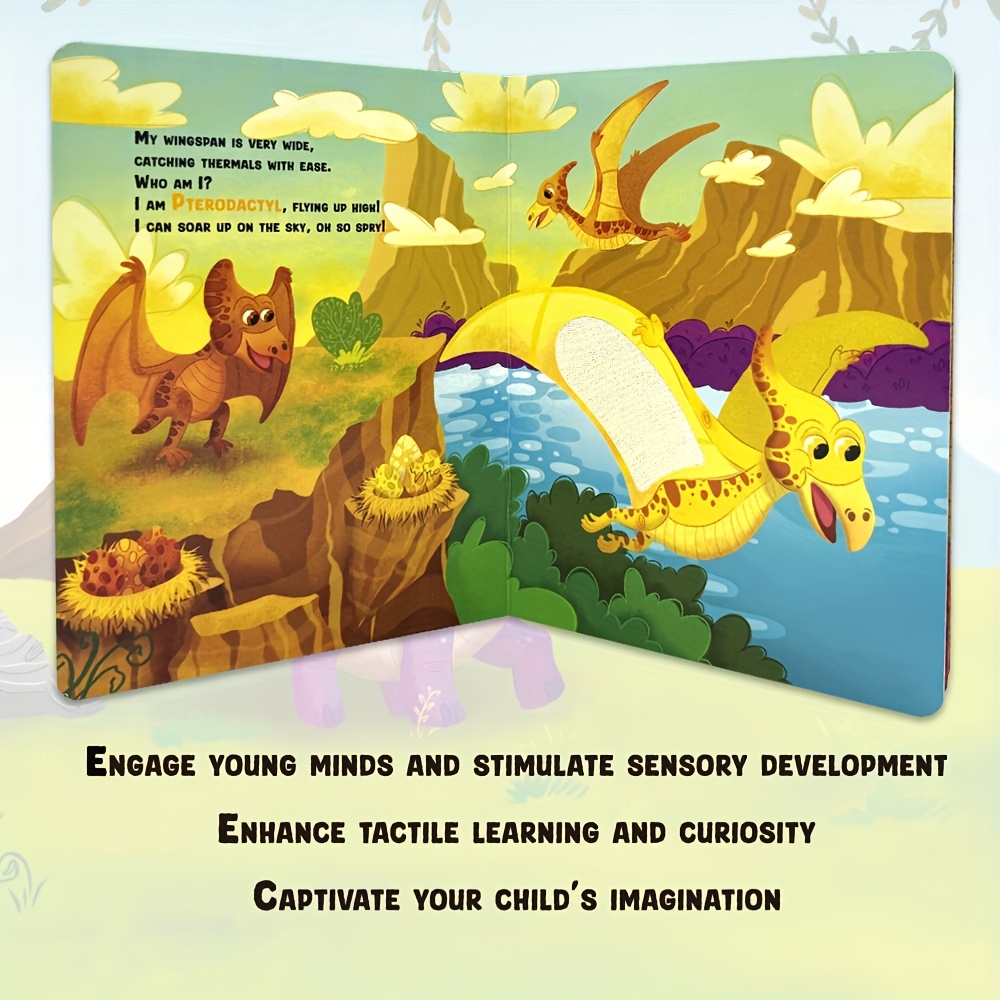 Touch Sensing Book for Children, Dinosaurs Learning Adventure
