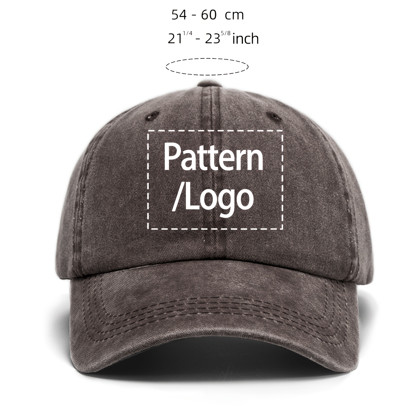 TEMU Casquette de baseball personnalisée avec photo et texte, impression soleil vintage délavée et vieillie, style vacances américaines, ajustable,