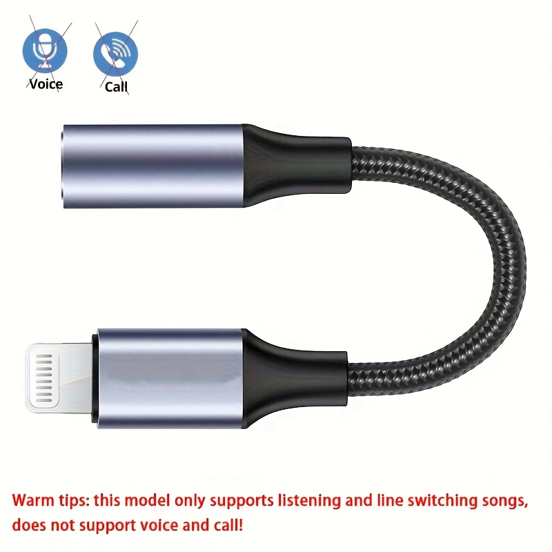 New For Iphone To 3.5mm Jack Audio Adapter, Stereo Headphone Auxiliary Cable For Iphone 14 11 Pro Max Cell Phone Connector Splitter