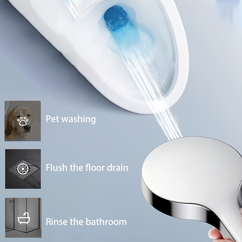 8-Position Shower Head Combo Set with Universal Shower Hose
