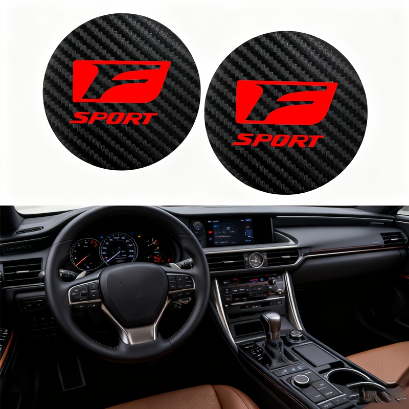 TEMU 2 Car Cup Holder Mats, Suitable For Es300h Ux Ls Gs Nx Rx Gx Rx450h Accessories, Vehicle Organization, Stylish Design, Durable Materials