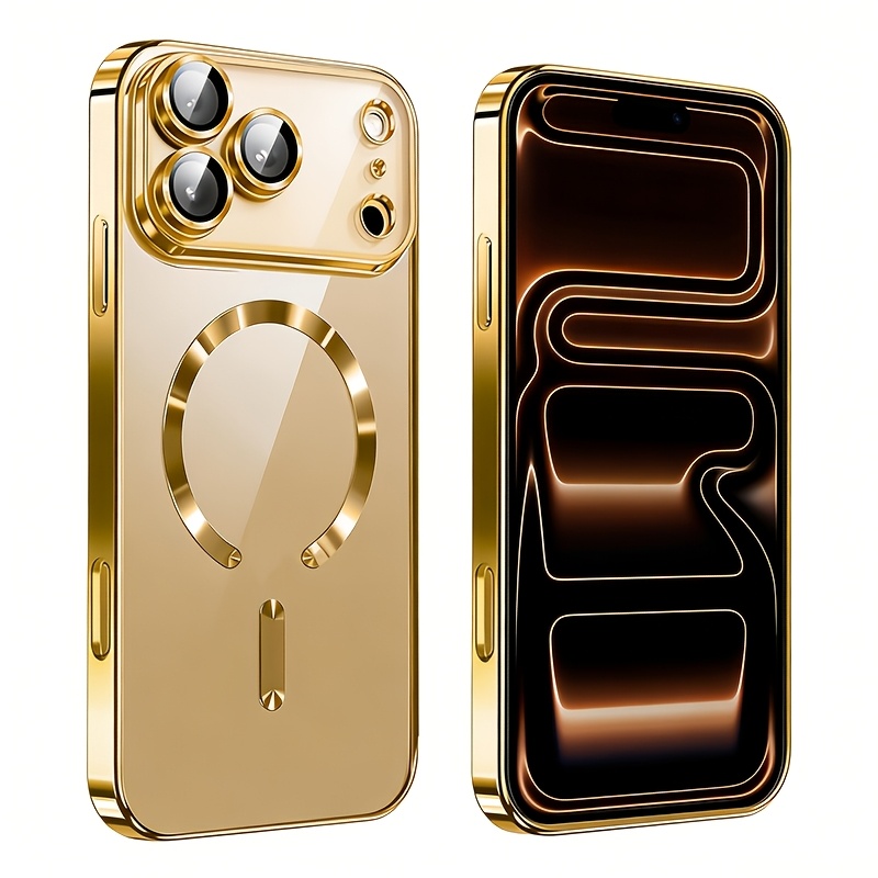TEMU Phone Case: Case For Iphone 17e 17 Pro Max Air, Magnetic Plating Iphone 17e Phone Case With Camera Protector [compatible With Magnets],