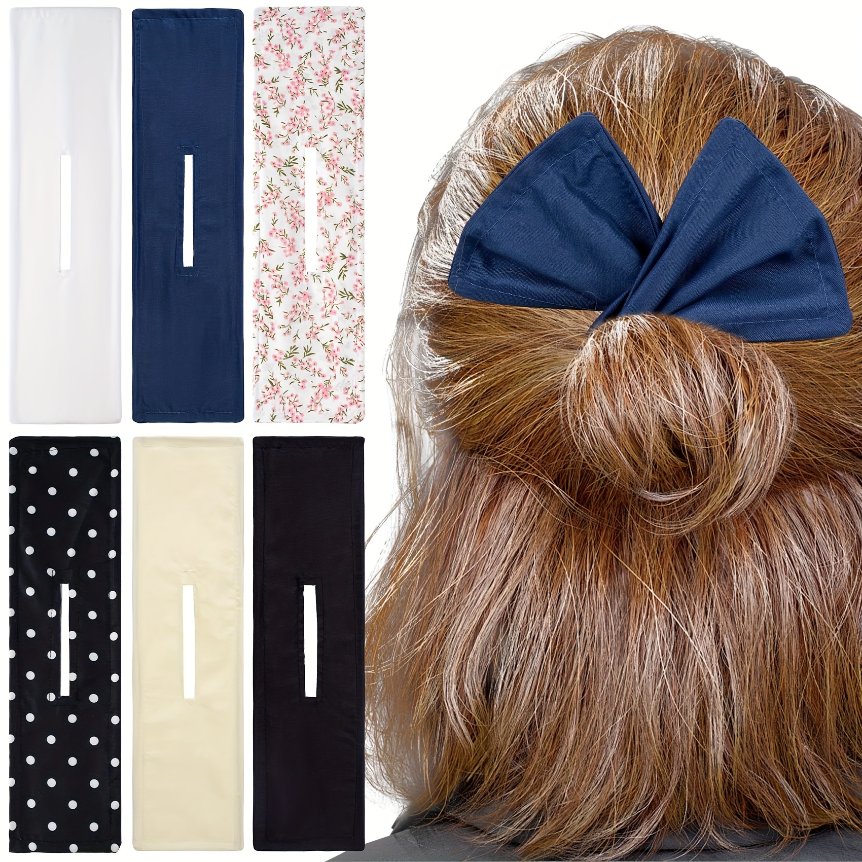 E-shop 6er-Set Damen Magischer Dreh-Haarknoten-Maker – Einfaches Faules Styling-Werkzeug für Punkte-, Blumen- & Unifarbene Brötchen, Vielseitiges