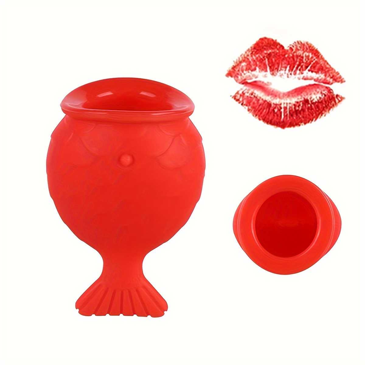 

Fish-shaped Lip Pumper: Silicone Lip Correction Device For Fuller Lips - No Fragrance, Battery-free