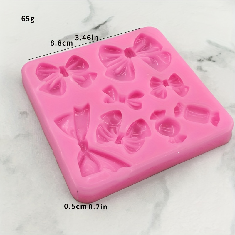1 Item, Silicone Mold For Baking Decorations Like Fondant, Chocolate, And Clay With A Bowknot Design