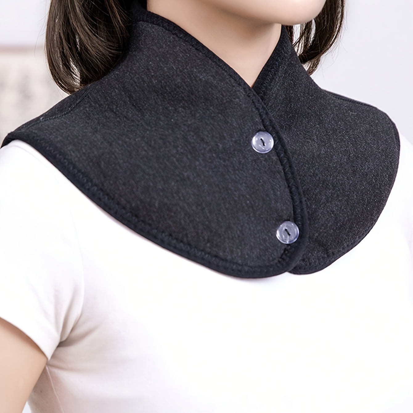 

Winter Essential, Elegant Lamb Velvet Neck Warmer - Soft, Double-layered Scarf For , For Autumn/winter