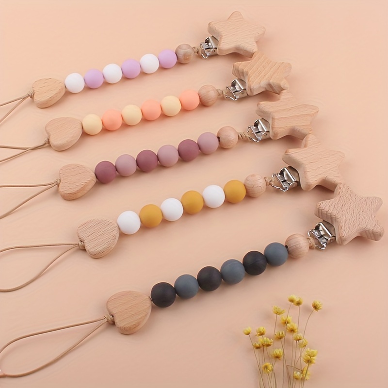 

1pc Silicone Beaded Diy Accessory Pendant Lanyard With Secure Clip, Student Id Card Holder, Anti-lost Lanyard, Multicolor