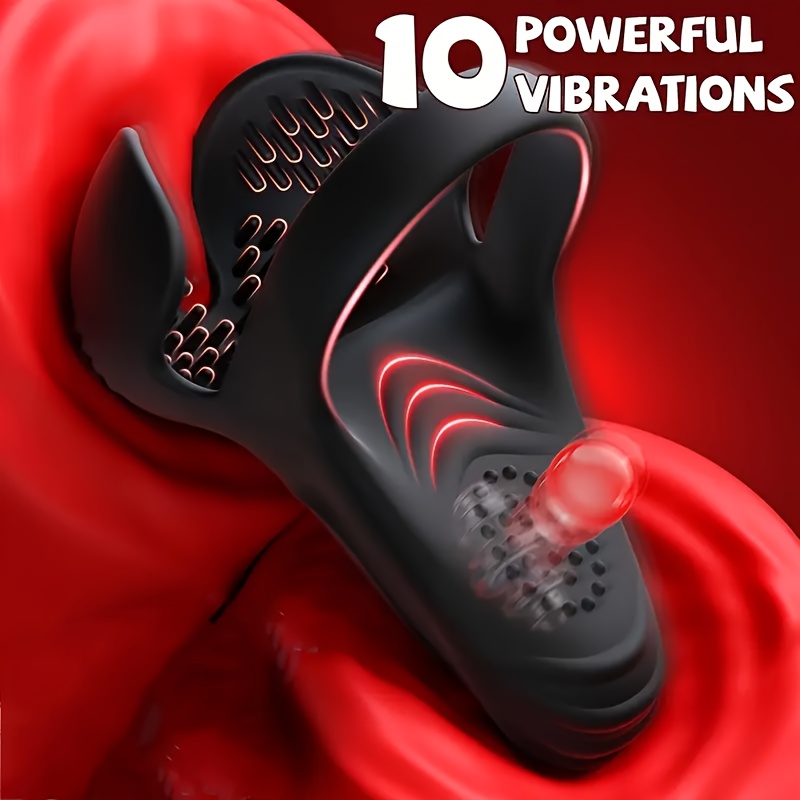10-Speed Silicone Rechargeable Vibrating Cock Ring