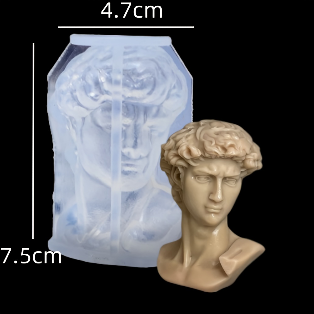 David Silicone Candle Mold Portrait Art Plaster Resin Mold Candle Making Supplies