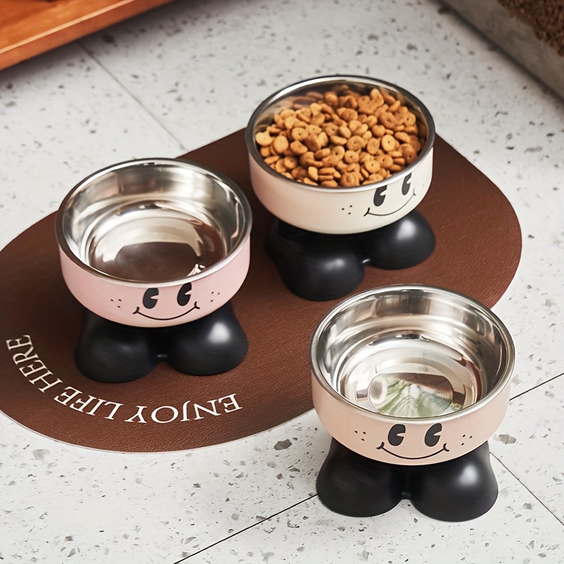 elevated stainless steel pet bowl anti tip non slip high   food and water dish for kittens and puppies Product details 2