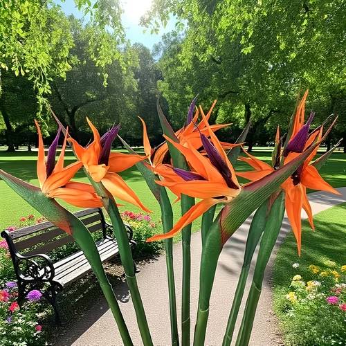 6pcs vivid artificial bird of paradise flowers stangeria with green leaves orange and home office and wedding table centerpieces wedding centerpiece decor vivid artificial flowers realistic plastic flowers