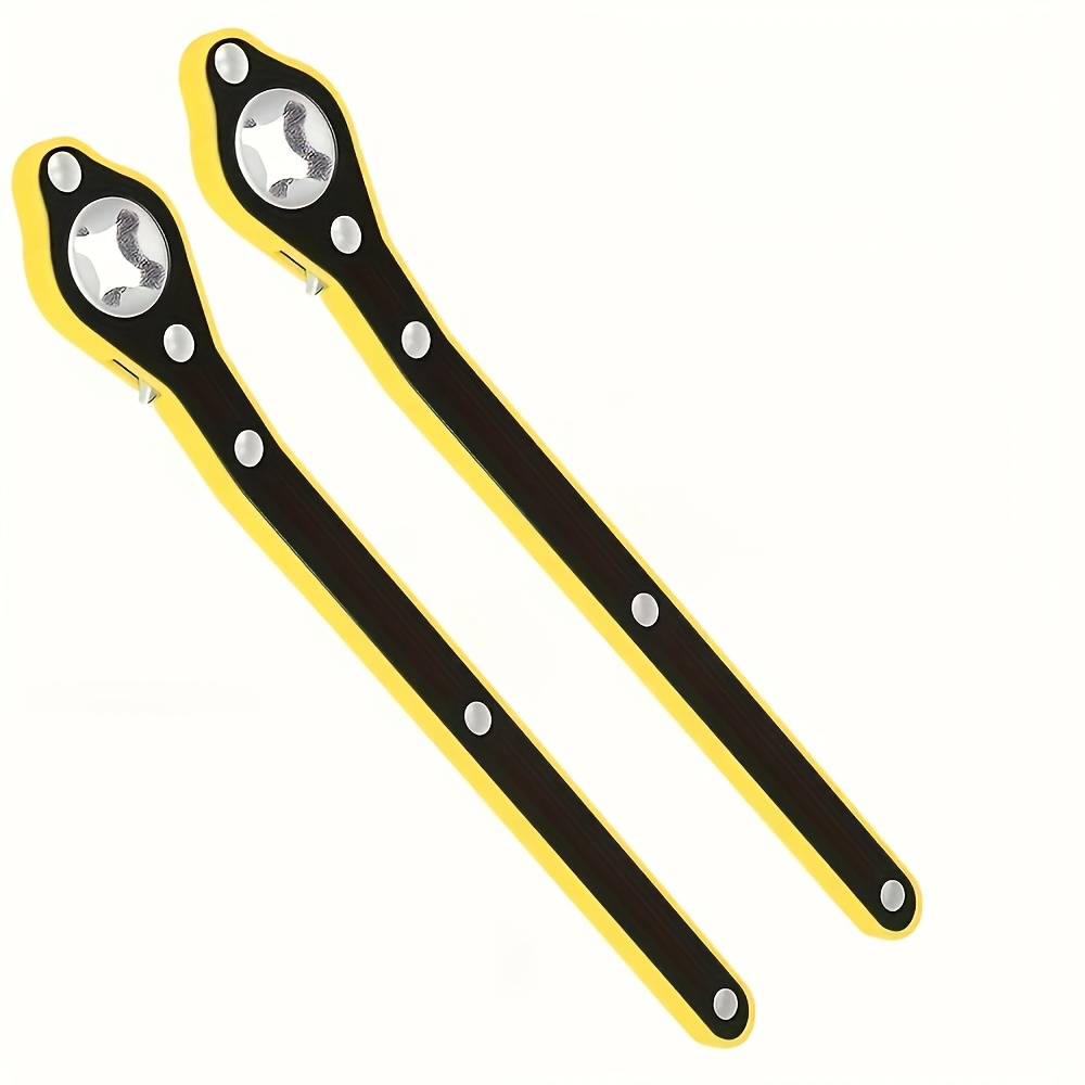 TEMU Heavy-duty Auto Labor-saving Ratchet Wrench - Long Handle Scissor Jack Lug Tool With 360° & Reverse Knob For - Ideal For Cars, Motorcycles, Suvs - Durable Metal Construction, Lug Wrench For Tires