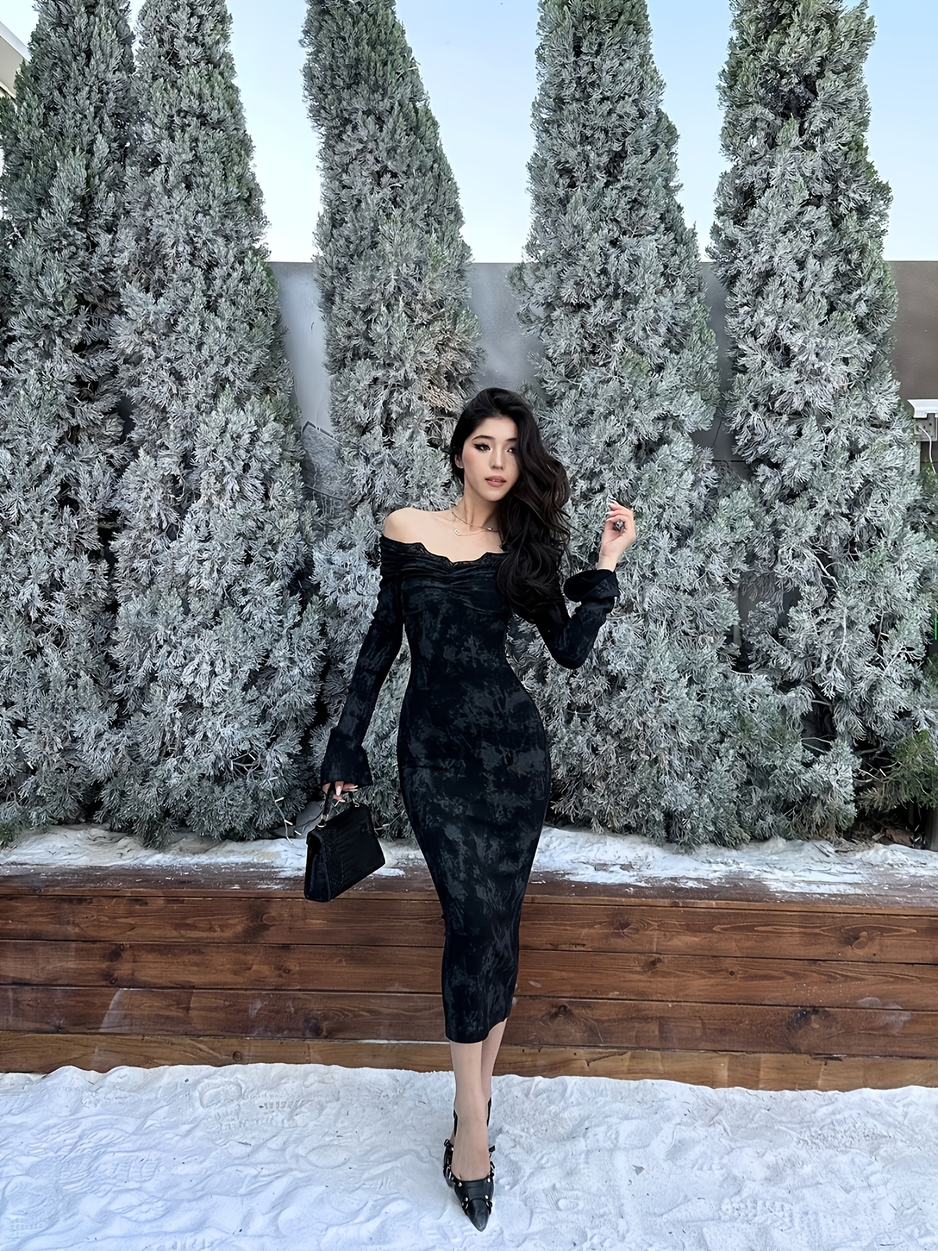 knitted off the shoulder maxi dress Off Shoulder Fit Knitted Maxi Dress – MAUVSTUDIO®