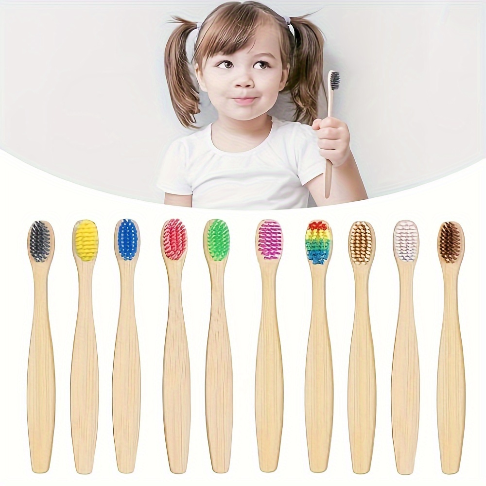 set of 10 manual toothbrushes with soft bristles from  ow made of bamboo details 4