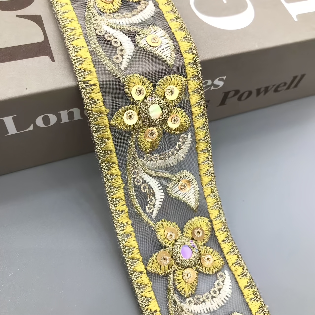 Organza Embroidered Sequin Lace for DIY Accessories