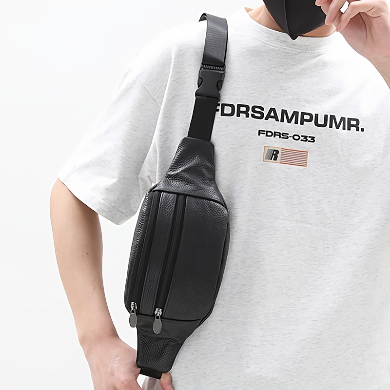 Men's PU Leather Waist Chest Bag