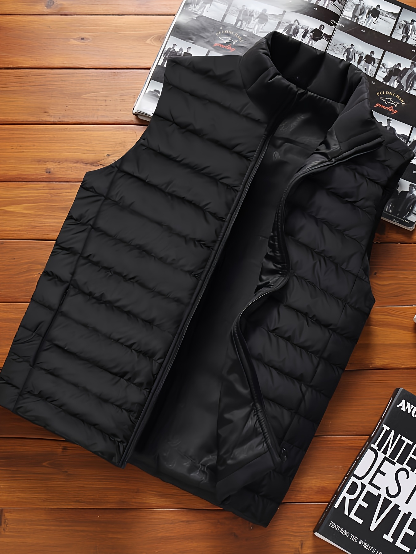 mens sleeveless padded vest warm lightweight windproof Temu Georgia