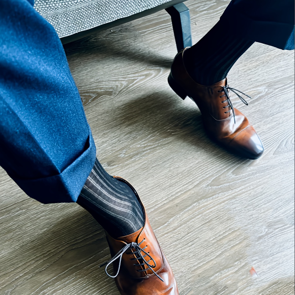 1pair men's red suit socks breathable male sheer formal dress wear suit  stocking business socks. | High-quality & Affordable | Temu