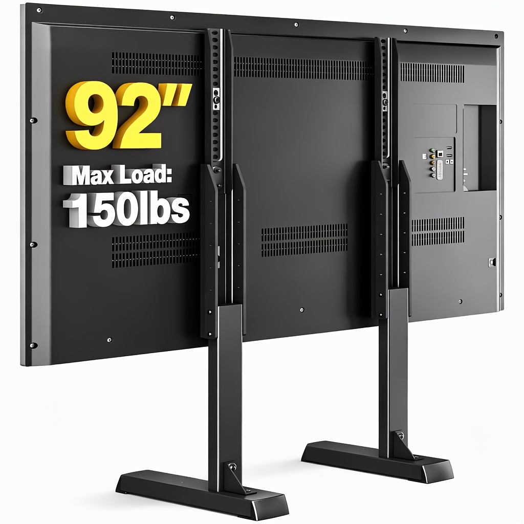 TEMU Tv Stand Bracket With Cable Management, Height Adjustable Legs For 37-92 Inch Tvs, T