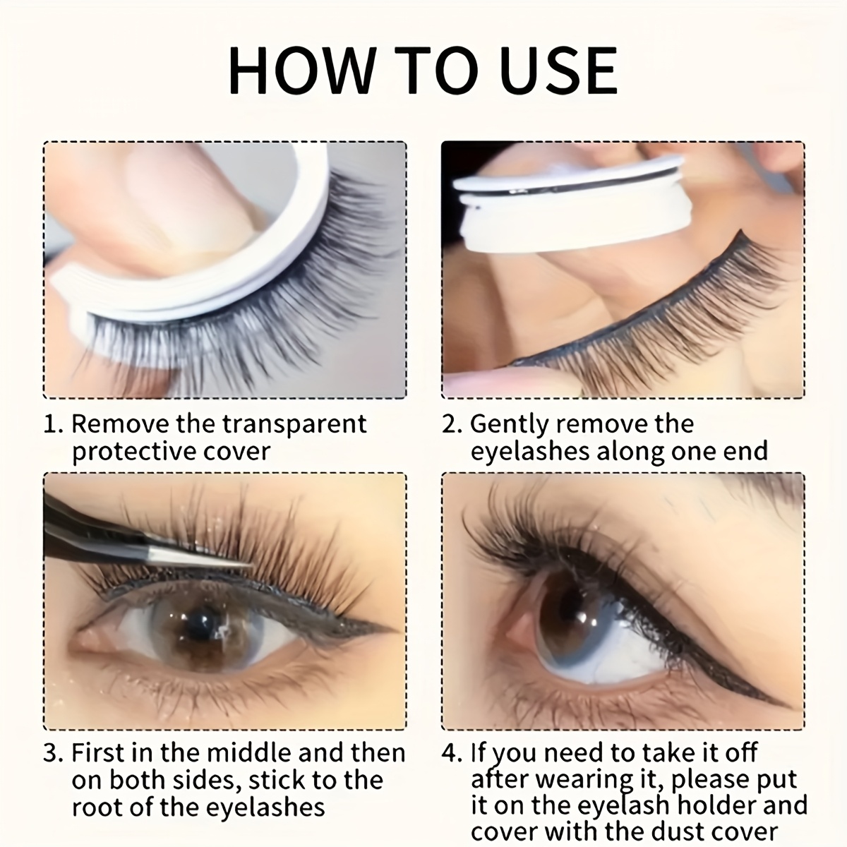 a set of 5 pairs of self false eyelashes that are pre reusable and made fluffy materials are lightweight and details 6